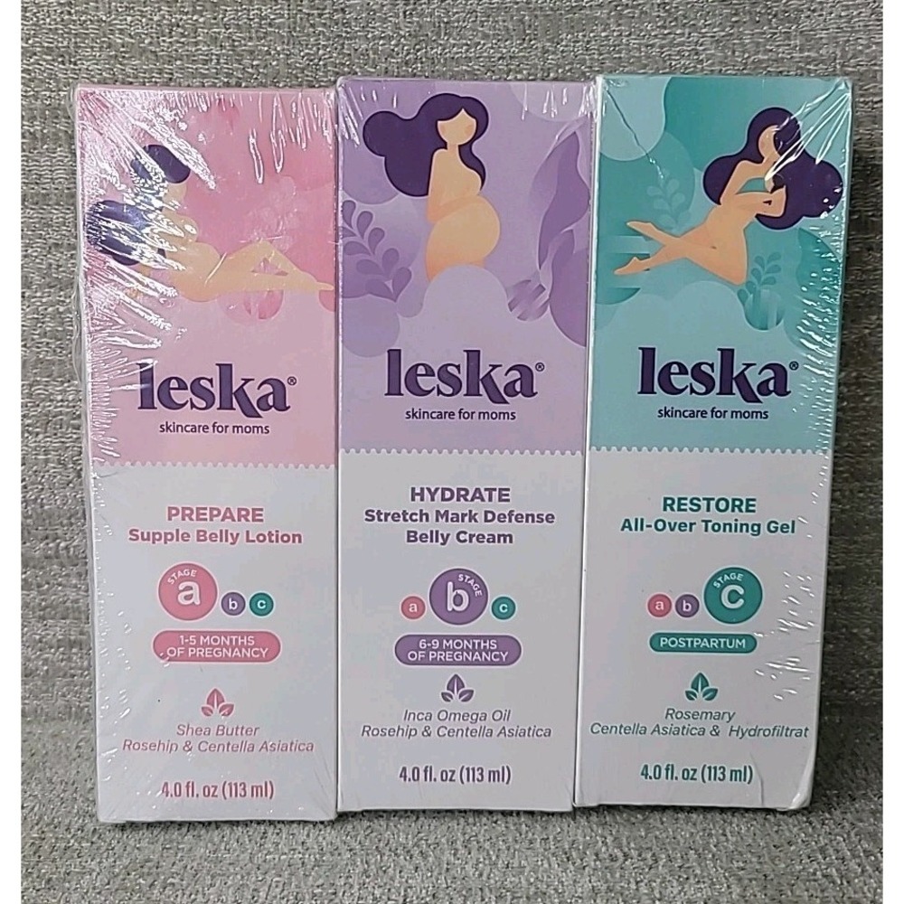 Leska Maternity Stages A B & C Prepare Hydrate Restore Stretch Mark Belly Cream‎